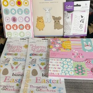 Easter set including paper , dies and stamps. New